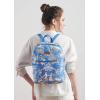 imageMaison d Hermine Backpack Cotton Shoulder Backpack with Small Pouch Lightweight Bag for Travel Work Beach Perfect for Women ampamp Men Bonobo  Blue31  Joli Jouy