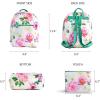 imageMaison d Hermine Backpack Cotton Shoulder Backpack with Small Pouch Lightweight Bag for Travel Work Beach Perfect for Women ampamp Men Bonobo  Blue33  Pivoine