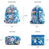 imageMaison d Hermine Backpack Cotton Shoulder Backpack with Small Pouch Lightweight Bag for Travel Work Beach Perfect for Women ampamp Men Bonobo  Blue36  Happy Florals  Blue