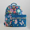 imageMaison d Hermine Backpack Cotton Shoulder Backpack with Small Pouch Lightweight Bag for Travel Work Beach Perfect for Women ampamp Men Bonobo  Blue36  Happy Florals  Blue