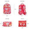 imageMaison d Hermine Backpack Cotton Shoulder Backpack with Small Pouch Lightweight Bag for Travel Work Beach Perfect for Women ampamp Men Bonobo  Blue38  Happy Florals  Red