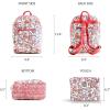 imageMaison d Hermine Backpack Cotton Shoulder Backpack with Small Pouch Lightweight Bag for Travel Work Beach Perfect for Women ampamp Men Bonobo  Blue41  Kerala  Red