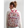 imageMaison d Hermine Backpack Cotton Shoulder Backpack with Small Pouch Lightweight Bag for Travel Work Beach Perfect for Women ampamp Men Bonobo  Blue41  Kerala  Red