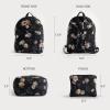 imageMaison d Hermine Backpack Cotton Shoulder Backpack with Small Pouch Lightweight Bag for Travel Work Beach Perfect for Women ampamp Men Bonobo  Blue5  Moody Florals