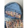 imageMaison d Hermine Backpack Cotton Shoulder Backpack with Small Pouch Lightweight Bag for Travel Work Beach Perfect for Women ampamp Men Bonobo  Blue50  Ikat  Dikat