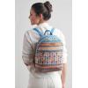 imageMaison d Hermine Backpack Cotton Shoulder Backpack with Small Pouch Lightweight Bag for Travel Work Beach Perfect for Women ampamp Men Bonobo  Blue50  Ikat  Ikatan