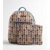 imageMaison d Hermine Backpack Cotton Shoulder Backpack with Small Pouch Lightweight Bag for Travel Work Beach Perfect for Women ampamp Men Bonobo  Blue50  Ikat  Dikat