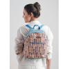 imageMaison d Hermine Backpack Cotton Shoulder Backpack with Small Pouch Lightweight Bag for Travel Work Beach Perfect for Women ampamp Men Bonobo  Blue50  Ikat  Dikat