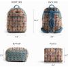 imageMaison d Hermine Backpack Cotton Shoulder Backpack with Small Pouch Lightweight Bag for Travel Work Beach Perfect for Women ampamp Men Bonobo  Blue50  Ikat  Dikat