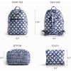 imageMaison d Hermine Backpack Cotton Shoulder Backpack with Small Pouch Lightweight Bag for Travel Work Beach Perfect for Women ampamp Men Bonobo  Blue9  Shibori