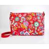 imageMaison d Hermine Hand Bag Cotton Canvas Cross Body Bag Shoulder Bag for Women Men Shopping Multi Zippered Pocket Sling Bag38  Happy Florals  Red