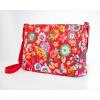 imageMaison d Hermine Hand Bag Cotton Canvas Cross Body Bag Shoulder Bag for Women Men Shopping Multi Zippered Pocket Sling Bag38  Happy Florals  Red