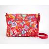 imageMaison d Hermine Hand Bag Cotton Canvas Cross Body Bag Shoulder Bag for Women Men Shopping Multi Zippered Pocket Sling Bag38  Happy Florals  Red