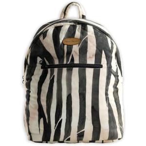 imageMaison d Hermine Backpack Cotton Shoulder Backpack with Small Pouch Lightweight Bag for Travel Work Beach Perfect for Women ampamp Men Bonobo  Blue18  Zebra