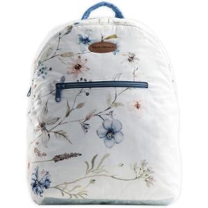 imageMaison d Hermine Backpack Cotton Shoulder Backpack with Small Pouch Lightweight Bag for Travel Work Beach Perfect for Women ampamp Men Bonobo  Blue26  Ice Florals