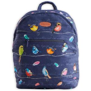 imageMaison d Hermine Backpack Cotton Shoulder Backpack with Small Pouch Lightweight Bag for Travel Work Beach Perfect for Women ampamp Men Bonobo  Blue30  Birdies on Wire