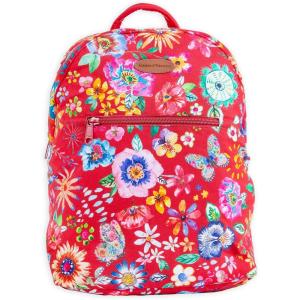 imageMaison d Hermine Backpack Cotton Shoulder Backpack with Small Pouch Lightweight Bag for Travel Work Beach Perfect for Women ampamp Men Bonobo  Blue38  Happy Florals  Red