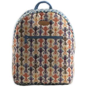 imageMaison d Hermine Backpack Cotton Shoulder Backpack with Small Pouch Lightweight Bag for Travel Work Beach Perfect for Women ampamp Men Bonobo  Blue50  Ikat  Dikat