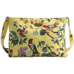 imageMaison d Hermine Hand Bag Cotton Canvas Cross Body Bag Shoulder Bag for Women Men Shopping Multi Zippered Pocket Sling Bag10  Eden  Yellow