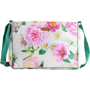 imageMaison d Hermine Hand Bag Cotton Canvas Cross Body Bag Shoulder Bag for Women Men Shopping Multi Zippered Pocket Sling Bag33  Pivoine