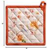 imageMaison d Hermine Hot Pads 100 Cotton Pot Holders with Hanging Loop Potholder Heat Resistant Cooking Grilling ampamp Microwave Barbeque Amazonia  ThanksgivingChristmas 8quotx8quot18  Kelim  Prairie