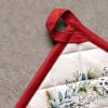 imageMaison d Hermine Hot Pads 100 Cotton Pot Holders with Hanging Loop Potholder Heat Resistant Cooking Grilling ampamp Microwave Barbeque Amazonia  ThanksgivingChristmas 8quotx8quot27  Holly Time