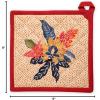 imageMaison d Hermine Hot Pads 100 Cotton Pot Holders with Hanging Loop Potholder Heat Resistant Cooking Grilling ampamp Microwave Barbeque Amazonia  ThanksgivingChristmas 8quotx8quot39  Kalahari
