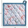 imageMaison d Hermine Hot Pads 100 Cotton Pot Holders with Hanging Loop Potholder Heat Resistant Cooking Grilling ampamp Microwave Barbeque Amazonia  ThanksgivingChristmas 8quotx8quot41  Enora
