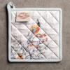 imageMaison d Hermine Hot Pads 100 Cotton Pot Holders with Hanging Loop Potholder Heat Resistant Cooking Grilling ampamp Microwave Barbeque Amazonia  ThanksgivingChristmas 8quotx8quot38  Whitish Shabby Chique
