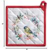 imageMaison d Hermine Hot Pads 100 Cotton Pot Holders with Hanging Loop Potholder Heat Resistant Cooking Grilling ampamp Microwave Barbeque Amazonia  ThanksgivingChristmas 8quotx8quot44  Morzine