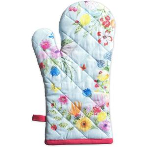 imageMaison d Hermine Birdies On Wire 100 Cotton Oven Mitt 75  inch by 13  inch32  Jardin Dete  Mint