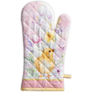 imageMaison d Hermine Birdies On Wire 100 Cotton Oven Mitt 75  inch by 13  inchEaster Zest