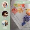 imageMaison d Hermine Kitchen Towel 100 Cotton Quick Dry Cleaning Dishtowel for Gifts Dining Home Wedding Banquet Buffet Dalida  ThanksgivingChristmas Set of 307  Fruit Dhiver