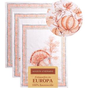 imageMaison d Hermine Kitchen Towel 100 Cotton Quick Dry Cleaning Dishtowel for Gifts Dining Home Wedding Banquet Buffet Dalida  ThanksgivingChristmas Set of 310  Giving Thanks