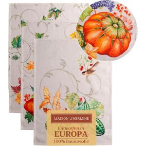 imageMaison d Hermine Kitchen Towel 100 Cotton Quick Dry Cleaning Dishtowel for Gifts Dining Home Wedding Banquet Buffet Dalida  ThanksgivingChristmas Set of 323  Lumina