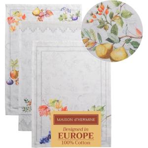 imageMaison d Hermine Kitchen Towel 100 Cotton Quick Dry Cleaning Dishtowel for Gifts Dining Home Wedding Banquet Buffet Dalida  ThanksgivingChristmas Set of 307  Fruit Dhiver
