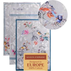 imageMaison d Hermine Kitchen Towel 100 Cotton Quick Dry Cleaning Dishtowel for Gifts Dining Home Wedding Banquet Buffet Dalida  ThanksgivingChristmas Set of 301  Equinoxe  Grey
