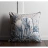 imageMaison d Hermine Equinoxe  Blue 100 Cotton Decorative Pillow Cover for Couch Sofa Cushion Covers Bedroom Home Living Room 20quotx20quot01  Savana Jouy  Blue Elephant