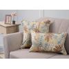 imageMaison d Hermine Equinoxe  Blue 100 Cotton Decorative Pillow Cover for Couch Sofa Cushion Covers Bedroom Home Living Room 20quotx20quot12  Feuillage  Light Ecru