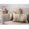 imageMaison d Hermine Equinoxe  Blue 100 Cotton Decorative Pillow Cover for Couch Sofa Cushion Covers Bedroom Home Living Room 20quotx20quot12  Feuillage  Light Ecru
