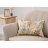 imageMaison d Hermine Equinoxe  Blue 100 Cotton Decorative Pillow Cover for Couch Sofa Cushion Covers Bedroom Home Living Room 20quotx20quot12  Feuillage  Light Ecru