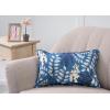 imageMaison d Hermine Equinoxe  Blue 100 Cotton Decorative Pillow Cover for Couch Sofa Cushion Covers Bedroom Home Living Room 20quotx20quot13  Feuillage  Air Force Blue
