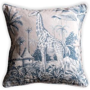 imageMaison d Hermine Equinoxe  Blue 100 Cotton Decorative Pillow Cover for Couch Sofa Cushion Covers Bedroom Home Living Room 20quotx20quot01  Savana Jouy  Blue Giraffe