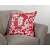 imageMaison d Hermine Decorative Pillow Cover 100 Cotton 20 Inch x 20 Inch Toile Cushion Covers with Invisible Zipper for Sofa Couch Home Pale Garden  Saumon Romantic Poppy  SpringSummer13  Joli Jouy  Red