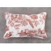 imageMaison d Hermine Decorative Pillow Cover 100 Cotton 20 Inch x 20 Inch Toile Cushion Covers with Invisible Zipper for Sofa Couch Home Pale Garden  Saumon Romantic Poppy  SpringSummer24  Trianon  Brown