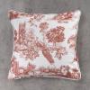 imageMaison d Hermine Decorative Pillow Cover 100 Cotton 20 Inch x 20 Inch Toile Cushion Covers with Invisible Zipper for Sofa Couch Home Pale Garden  Saumon Romantic Poppy  SpringSummer24  Trianon  Brown