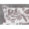 imageMaison d Hermine Decorative Pillow Cover 100 Cotton 20 Inch x 20 Inch Toile Cushion Covers with Invisible Zipper for Sofa Couch Home Pale Garden  Saumon Romantic Poppy  SpringSummer12  Trianon  Grey