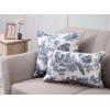 imageMaison d Hermine Decorative Pillow Cover 100 Cotton 20 Inch x 20 Inch Toile Cushion Covers with Invisible Zipper for Sofa Couch Home Pale Garden  Saumon Romantic Poppy  SpringSummer11  Trianon  Blue