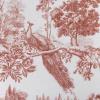 imageMaison d Hermine Decorative Pillow Cover 100 Cotton 20 Inch x 20 Inch Toile Cushion Covers with Invisible Zipper for Sofa Couch Home Pale Garden  Saumon Romantic Poppy  SpringSummer24  Trianon  Brown
