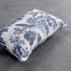 imageMaison d Hermine Decorative Pillow Cover 100 Cotton 20 Inch x 20 Inch Toile Cushion Covers with Invisible Zipper for Sofa Couch Home Pale Garden  Saumon Romantic Poppy  SpringSummer11  Trianon  Blue